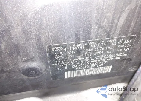 2018 Hyundai Elantra Gt Sport from USA, damaged, VIN KMHH55LC2JU038486